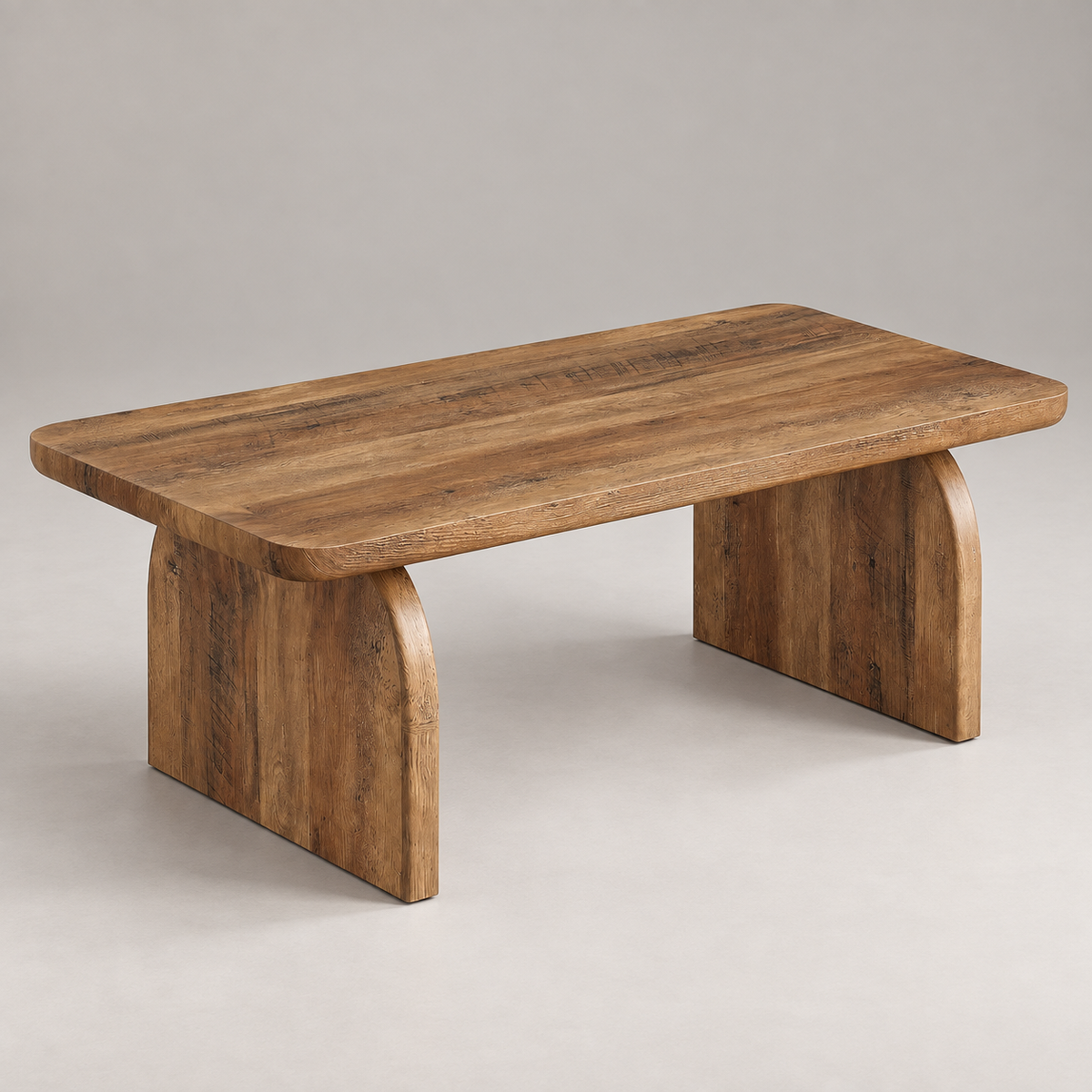 Table basse rectangulaire bois Ménerbes vue de trois quarts