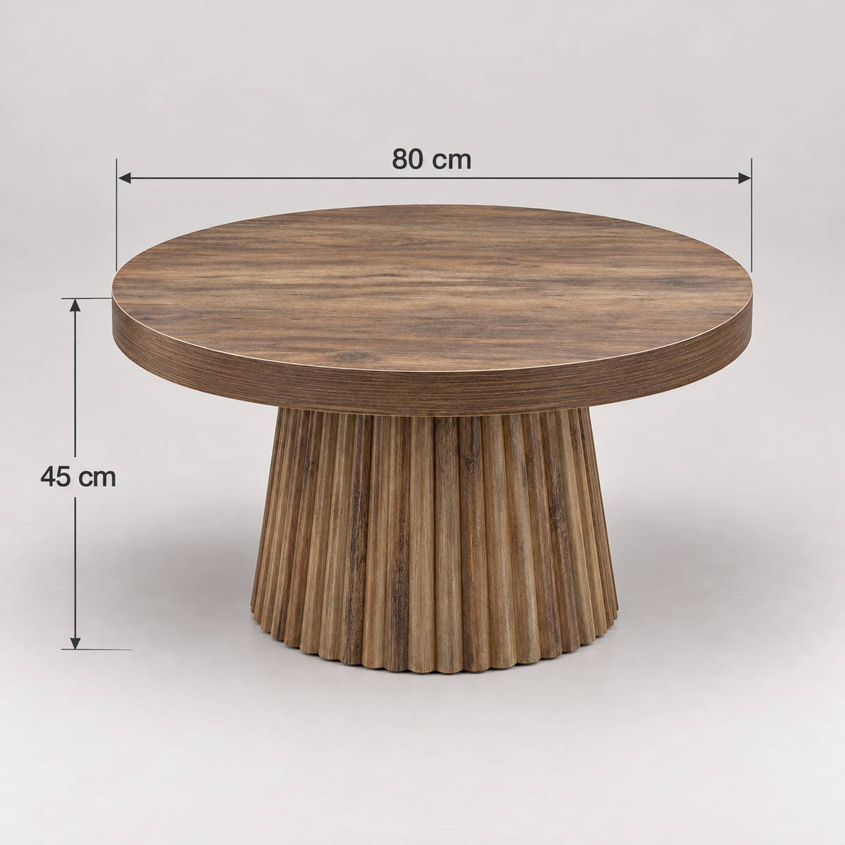 Dimensions de la table basse Uzès : Ø 80 x H 45 cm